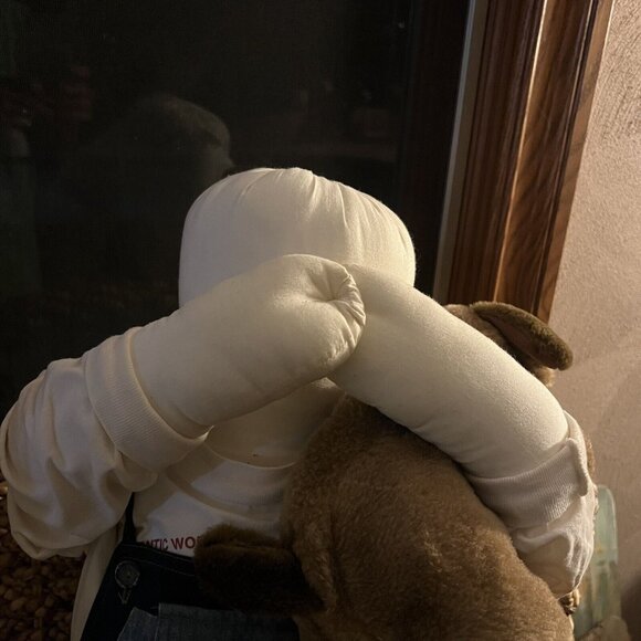 amish boy doll 30” Holding Teddy Bear - Picture 5 of 5